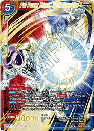 Full-Power Frieza, 100% Overdrive (SPR) (BT9-101) - Universal Onslaught