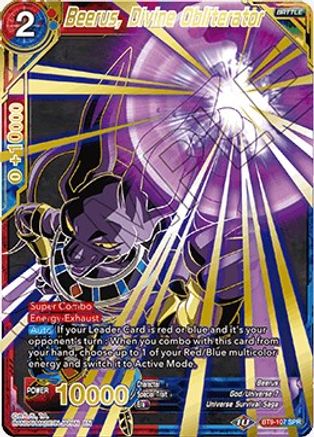 Beerus, Divine Obliterator (SPR) (BT9-107) - Universal Onslaught