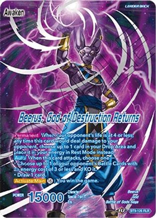 Beerus // Beerus, God of Destruction Returns (BT9-126) - Universal Onslaught