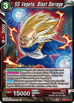 SS Vegeta, Blast Barrage (BT9-011) - Universal Onslaught PreRelease Cards