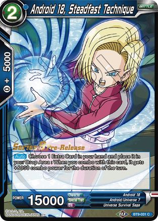 Android 18, Steadfast Technique (BT9-031) - Universal Onslaught PreRelease Cards