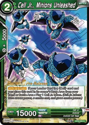 Cell Jr., Minions Unleashed (BT9-040) - Universal Onslaught PreRelease Cards