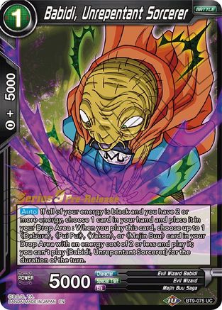 Babidi, Unrepentant Sorcerer (BT9-075) - Universal Onslaught PreRelease Cards