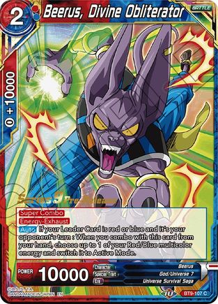 Beerus, Divine Obliterator (BT9-107) - Universal Onslaught PreRelease Cards