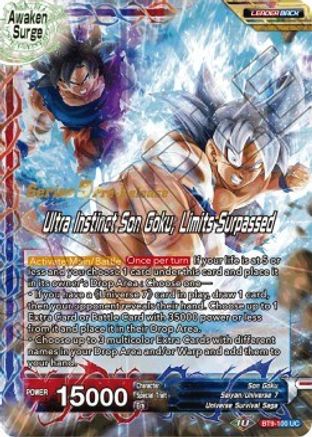 Son Goku // Ultra Instinct Son Goku, Limits Surpassed (BT9-100) - Universal Onslaught PreRelease Cards
