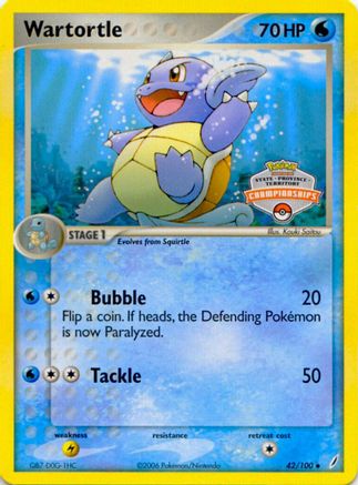 Wartortle 042/100  League & Championship Cards - Promo