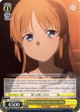 Feelings Towards Older Sister, Selka (SAO/S65-E018 C) - Sword Art Online -Alicization-
