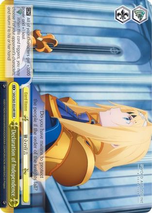 Declaration of Independence (RRR) (SAO/S65-E024R RRR) - Sword Art Online -Alicization-