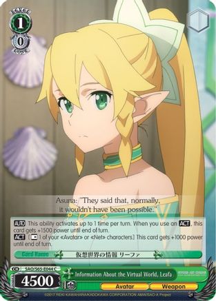 Information About the Virtual World, Leafa (SAO/S65-E044 C) - Sword Art Online -Alicization-