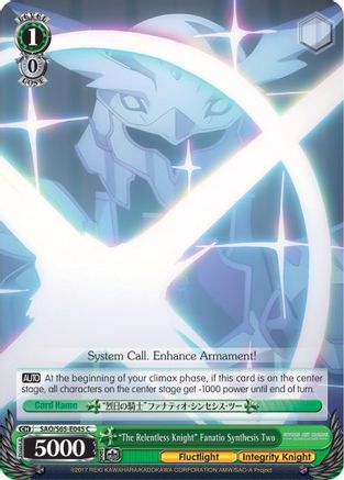 "The Relentless Knight" Fanatio Synthesis Two (SAO/S65-E045 C) - Sword Art Online -Alicization-