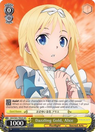 Dazzling Gold, Alice (SR) (SAO/S65-TE02S SR) - Sword Art Online -Alicization-