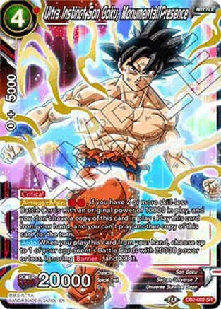Ultra Instinct Son Goku, Monumental Presence (DB2-002) - Draft Box 05  Divine Multiverse