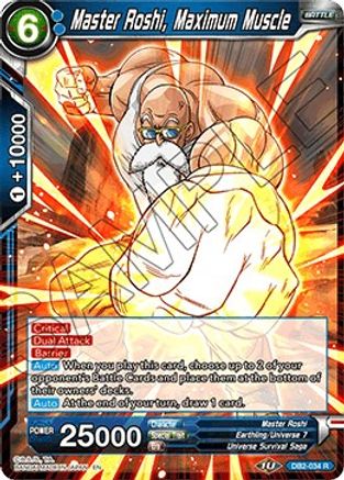 Master Roshi, Maximum Muscle (DB2-034) - Draft Box 05  Divine Multiverse