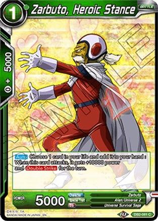 Zarbuto, Heroic Stance (DB2-081) - Draft Box 05  Divine Multiverse