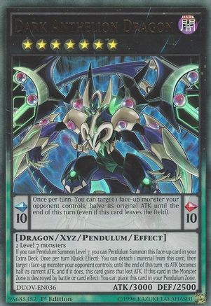Dark Anthelion Dragon (DUOV-EN036) - Duel Overload 1st Edition