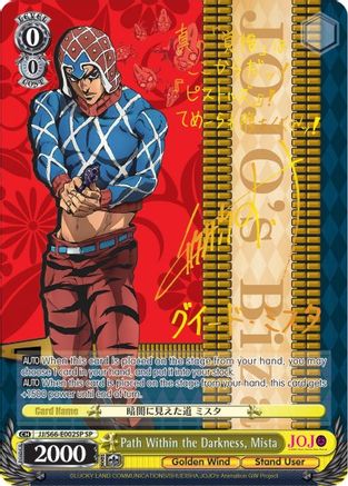 Path Within the Darkness, Mista (SP) (Gold Signature) (JJ/S66-E002SP SP) - JoJo's Bizarre Adventure: Golden Wind