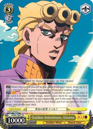 Golden Intentions, Giorno (JJ/S66-TE07 TD) - JoJo's Bizarre Adventure: Golden Wind