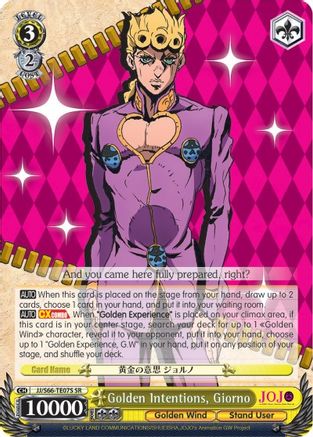 Golden Intentions, Giorno (SR) (JJ/S66-TE07S SR) - JoJo's Bizarre Adventure: Golden Wind
