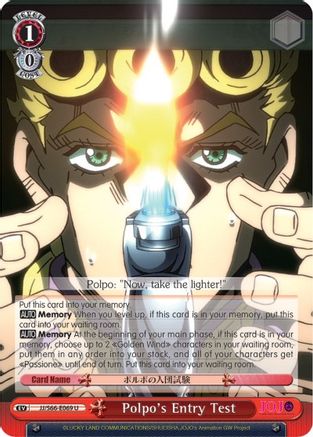 Polpo's Entry Test (JJ/S66-E069 U) - JoJo's Bizarre Adventure: Golden Wind