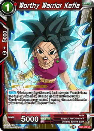 Worthy Warrior Kefla (Divine Multiverse Draft Tournament) (DB2-009) - Tournament Promotion Cards