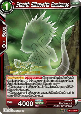 Stealth Silhouette Gamisaras (Divine Multiverse Draft Tournament) (DB2-021) - Tournament Promotion Cards