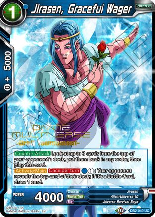 Jirasen, Graceful Wager (Divine Multiverse Draft Tournament) (DB2-049) - Tournament Promotion Cards
