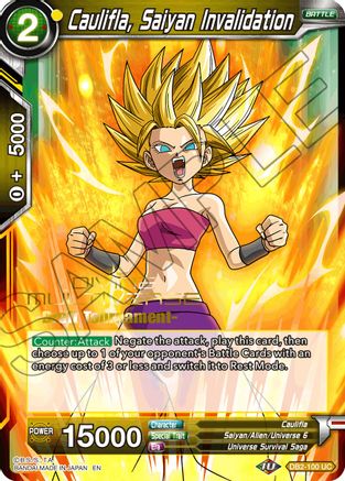 Caulifla, Saiyan Invalidation (Divine Multiverse Draft Tournament) (DB2-100) - Tournament Promotion Cards