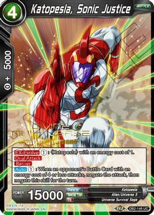 Katopesla, Sonic Justice (Divine Multiverse Draft Tournament) (DB2-148) - Tournament Promotion Cards