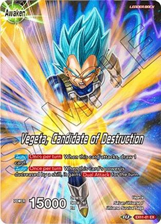 Vegeta // Vegeta, Candidate of Destruction (EX11-01) - Expansion Deck Box Set 11 Universe 7 Unison