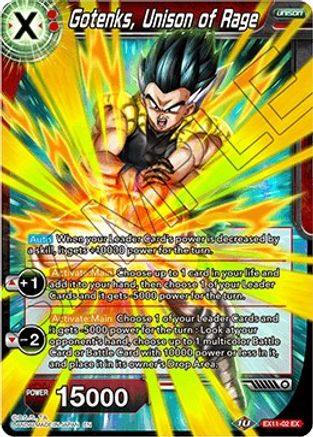 Gotenks, Unison of Rage (EX11-02) - Expansion Deck Box Set 11 Universe 7 Unison