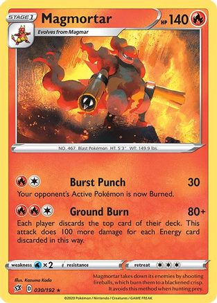 Magmortar 030/192  SWSH02 Rebel Clash - Rare