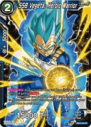 SSB Vegeta, Heroic Warrior (SD12-04) - Rise of the Unison Warrior Foil