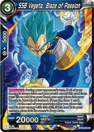 SSB Vegeta, Blaze of Passion (BT10-040) - Rise of the Unison Warrior