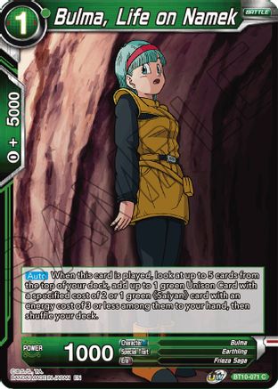 Bulma, Life on Namek (BT10-071) - Rise of the Unison Warrior Foil