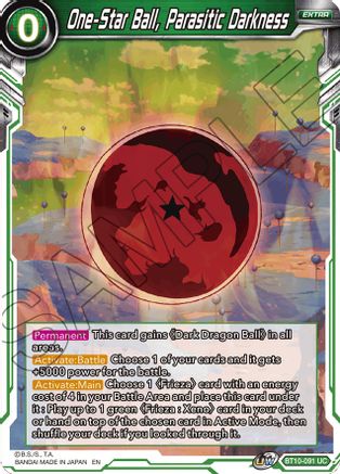 One-Star Ball, Parasitic Darkness (BT10-091) - Rise of the Unison Warrior Foil