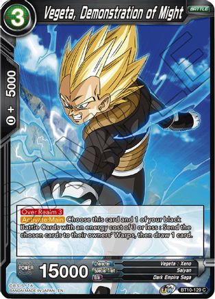 Vegeta, Demonstration of Might (BT10-129) - Rise of the Unison Warrior Foil