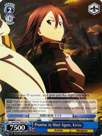 Promise to Meet Again, Kirito (SAO/S47-PE02 PR) - Sword Art Online Re: Edit