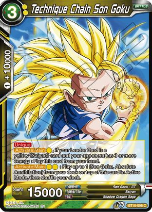 Technique Chain Son Goku (BT10-098) - Rise of the Unison Warrior