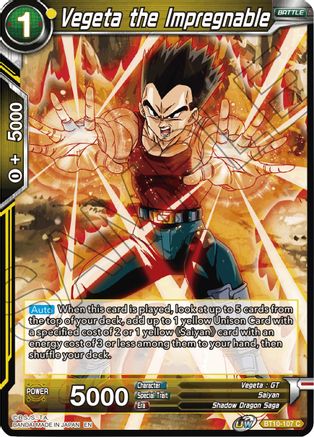 Vegeta the Impregnable (BT10-107) - Rise of the Unison Warrior