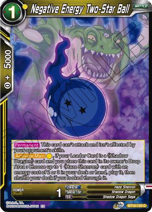 Negative Energy Two-Star Ball (BT10-120) - Rise of the Unison Warrior Foil