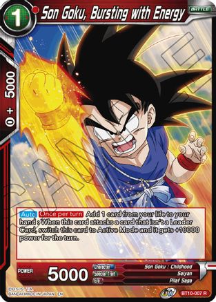 Son Goku, Bursting with Energy (BT10-007) - Rise of the Unison Warrior Foil