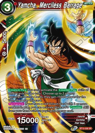 Yamcha, Merciless Barrage (BT10-008) - Rise of the Unison Warrior