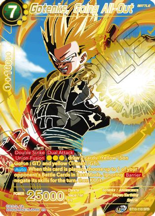 Gotenks, Going All-Out (SPR) (BT10-110) - Rise of the Unison Warrior