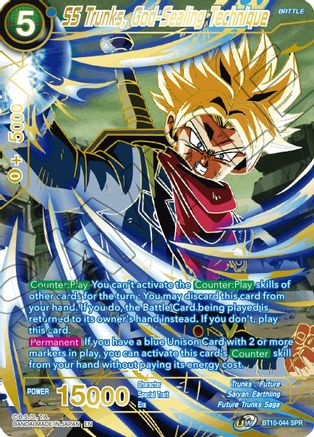 SS Trunks, God-Sealing Technique (SPR) (BT10-044) - Rise of the Unison Warrior