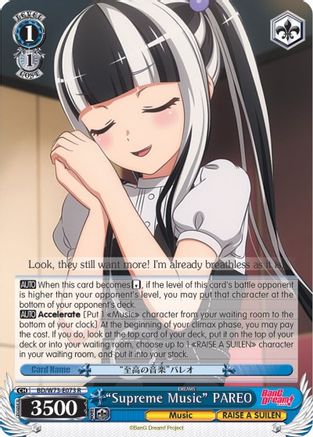 "Supreme Music" PAREO (BD/W73-E073 R) - BanG Dream! Vol.2