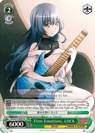 Firm Emotions, LOCK (BD/W73-TE08 TD) - BanG Dream! Vol.2