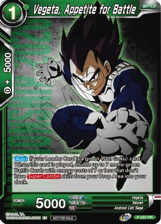 Vegeta, Appetite for Battle (P-237) - Promotion Cards