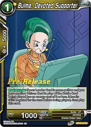 Bulma, Devoted Supporter (BT10-113) - Rise of the Unison Warrior PreRelease Cards