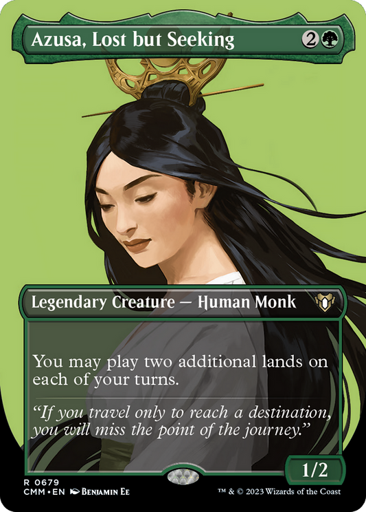 Azusa, Lost but Seeking (Borderless) (CMM-679) - Commander Masters (Borderless)