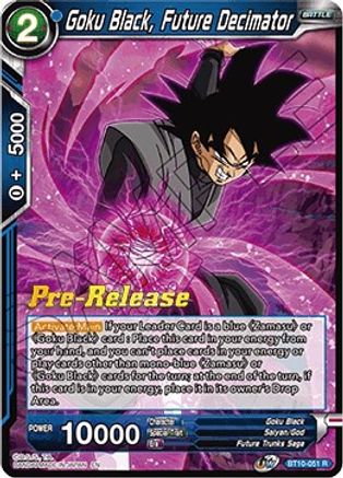 Goku Black, Future Decimator (BT10-051) - Rise of the Unison Warrior PreRelease Cards